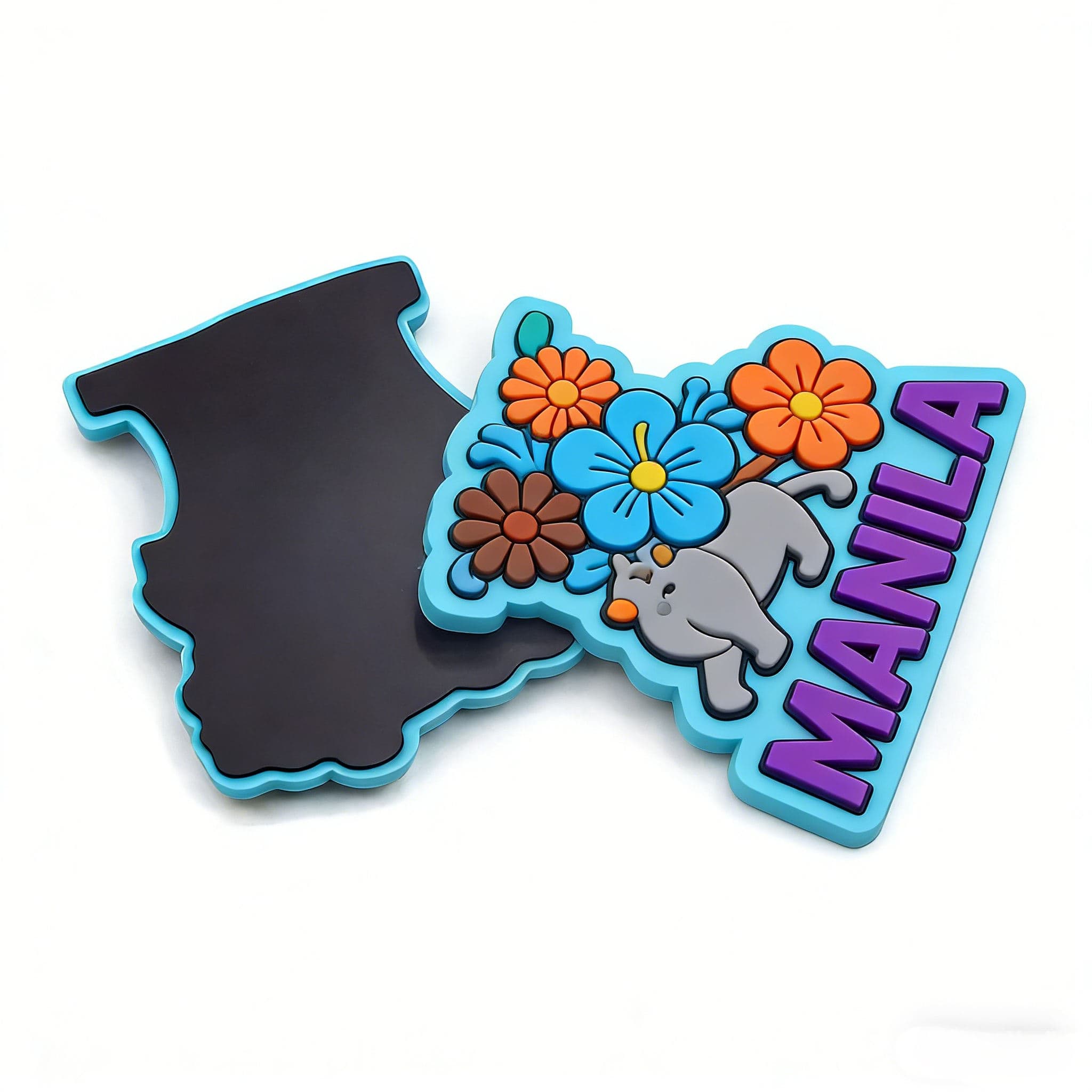 Custom colourful animal and flower PVC fridge magnet
