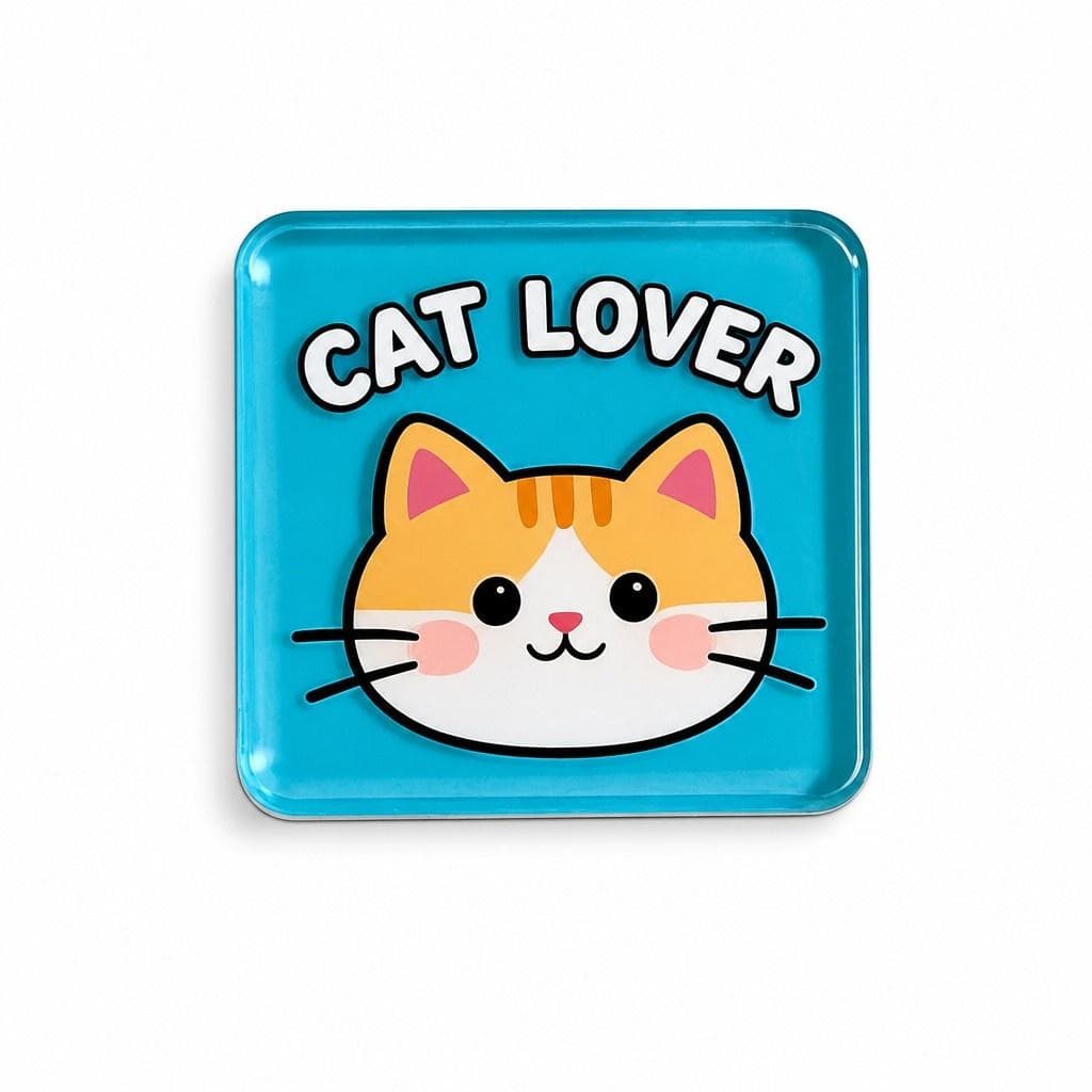 Custom cat-shaped acrylic fridge magnet