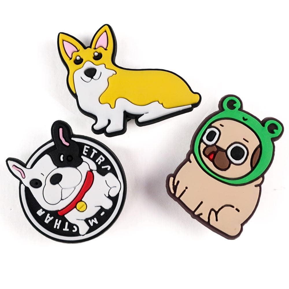 Custom PVC pin badges: animal character badge set