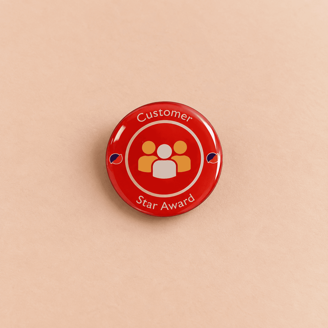 Printed pin badge example 6