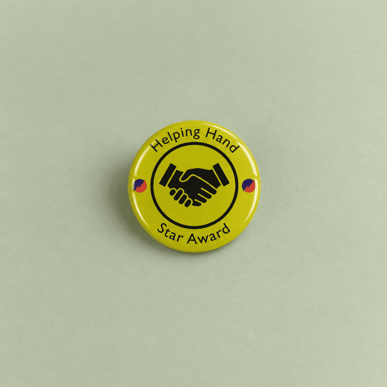 Printed pin badge example 9
