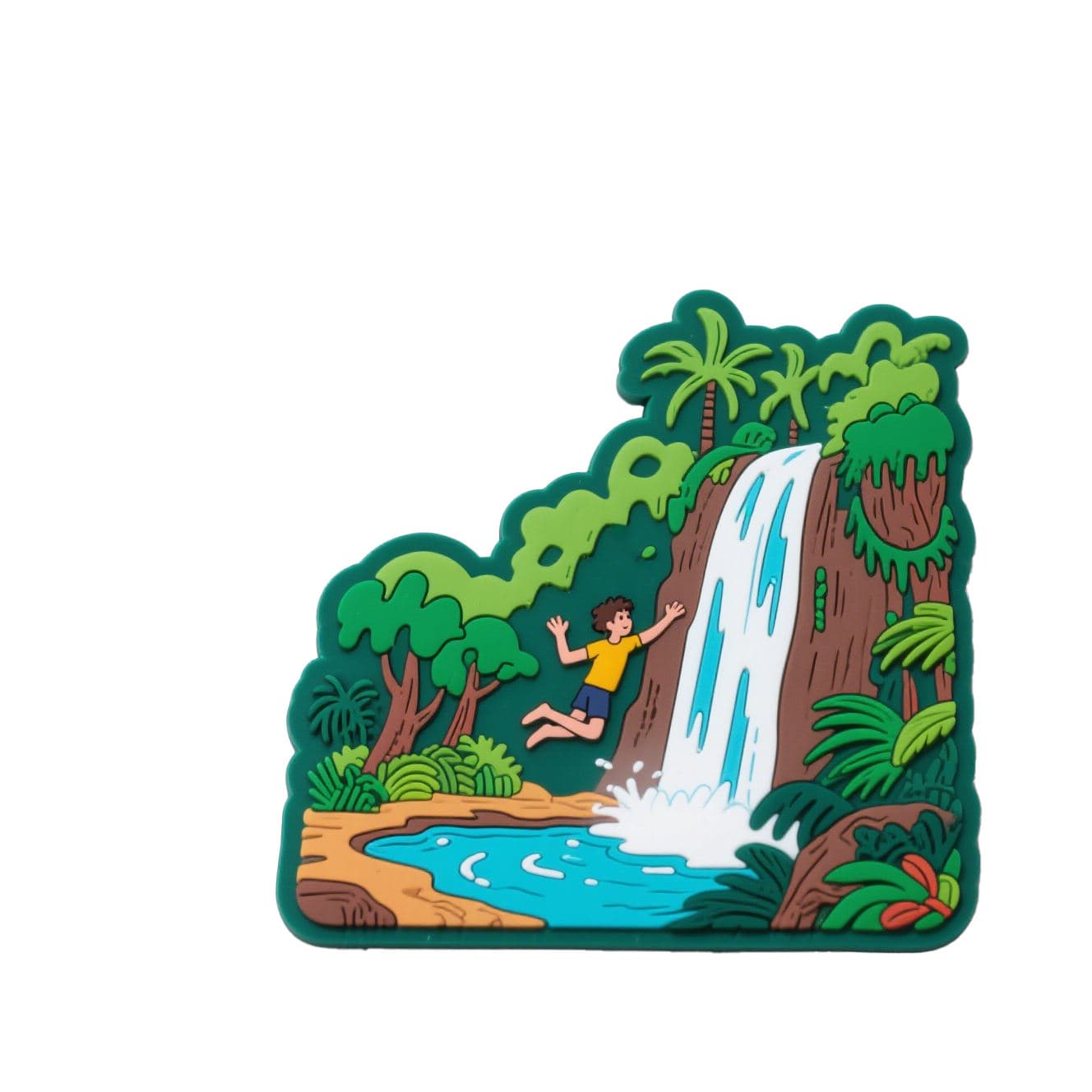 Custom waterfall adventure PVC fridge magnet