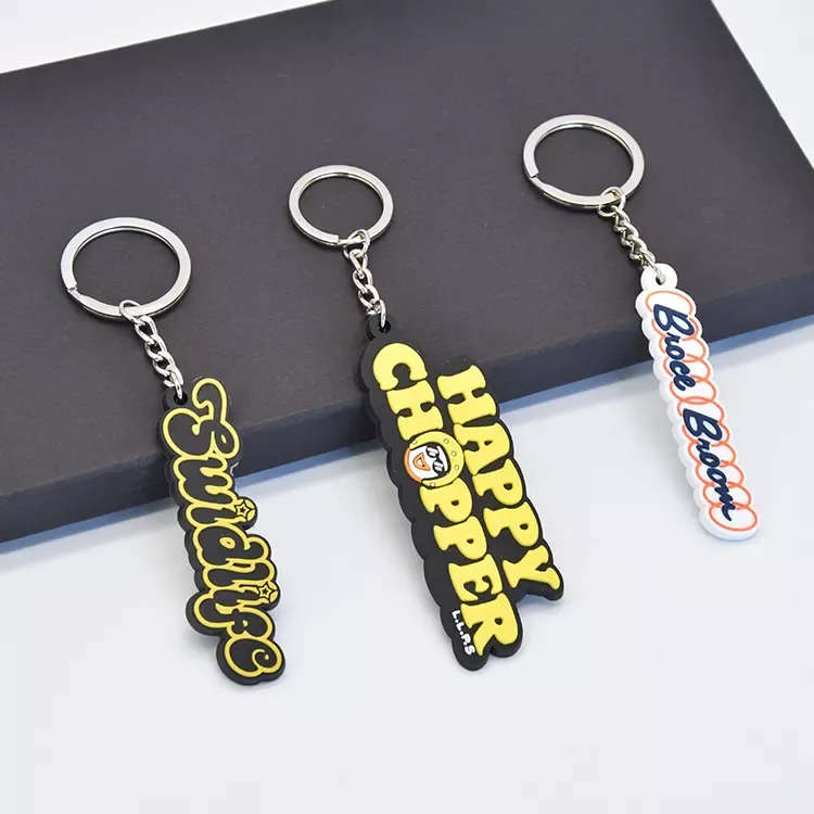PVC rubber keyrings: promotional PVC keyring
