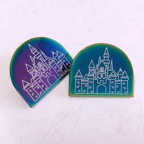 Rainbow plated pin badges: rainbow plated enamel lapel badges