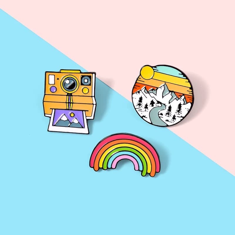 Hard enamel pin badges from the live page: enamel pins for clothing