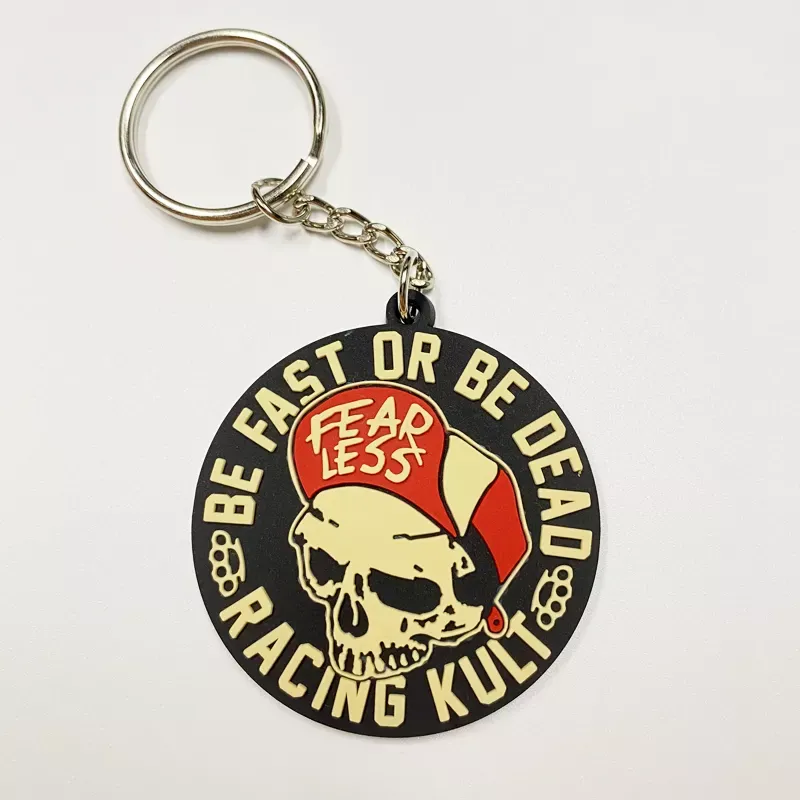 PVC rubber keyrings from the live page: handmade 3D rubber keyrings