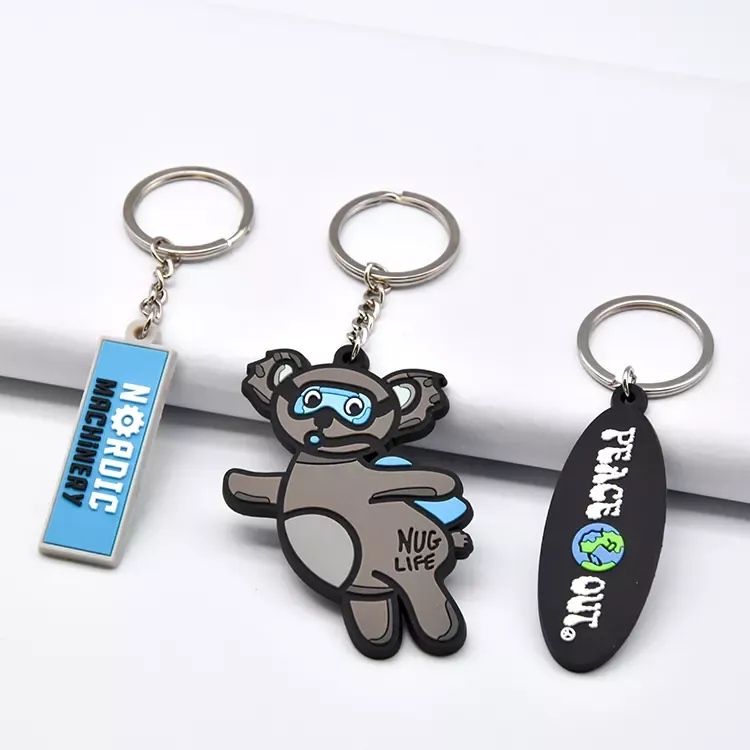 PVC rubber keyrings from the live page: custom koala keyring