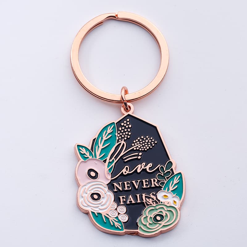 Soft enamel keyrings: custom-made soft enamel keychain