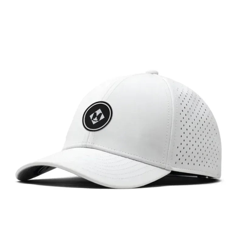 Custom white baseball hat with logo