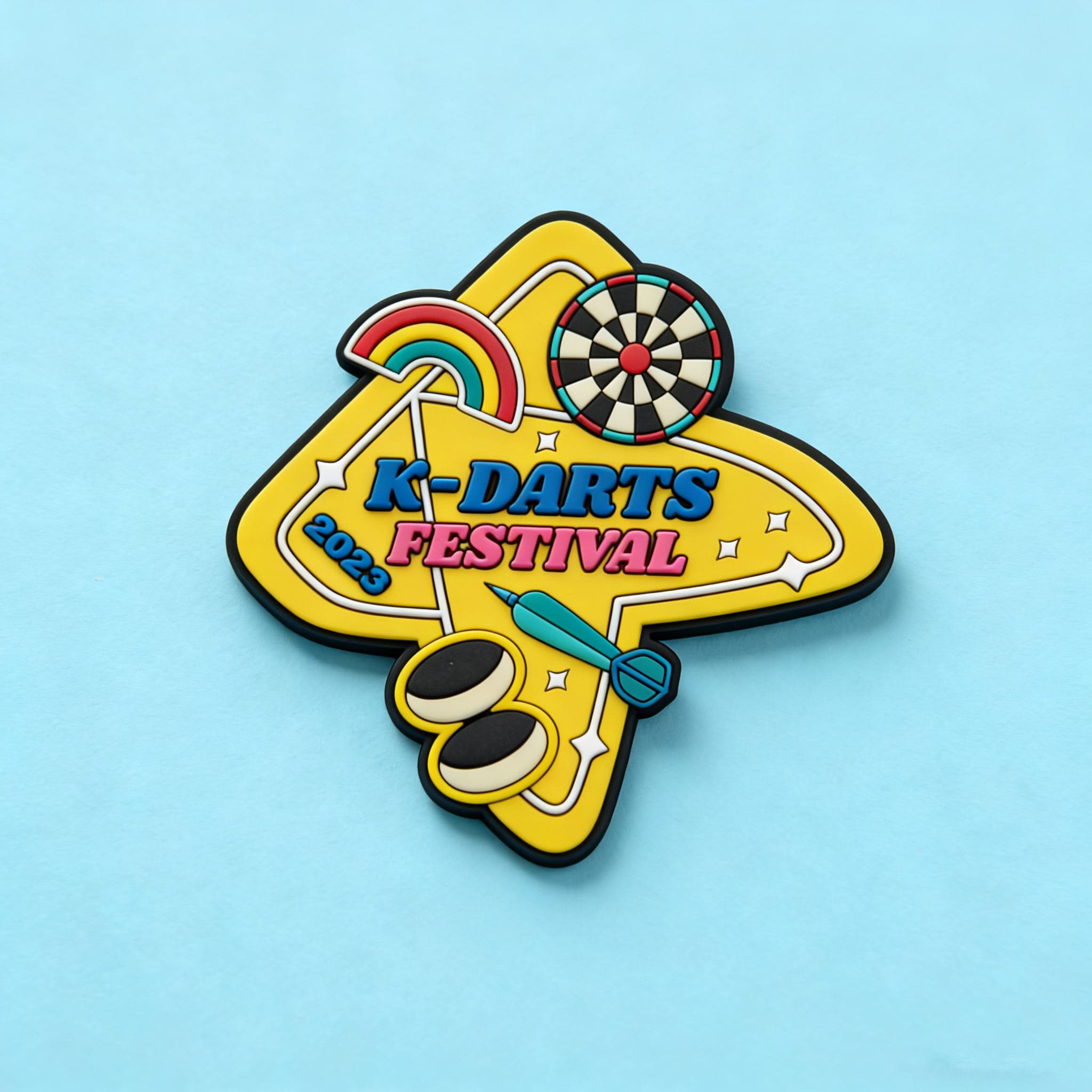 Custom darts festival PVC fridge magnet