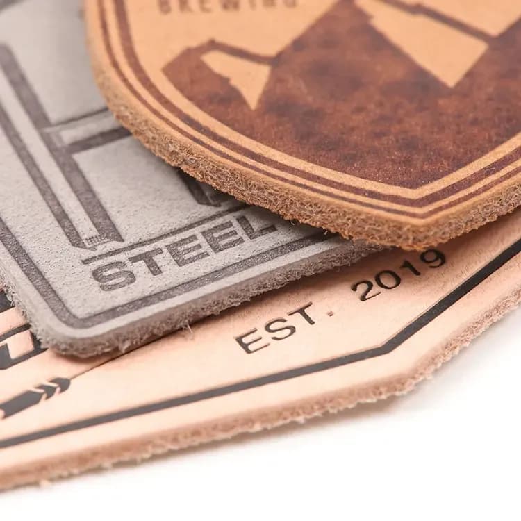 Leather patches: die-cut logo patch