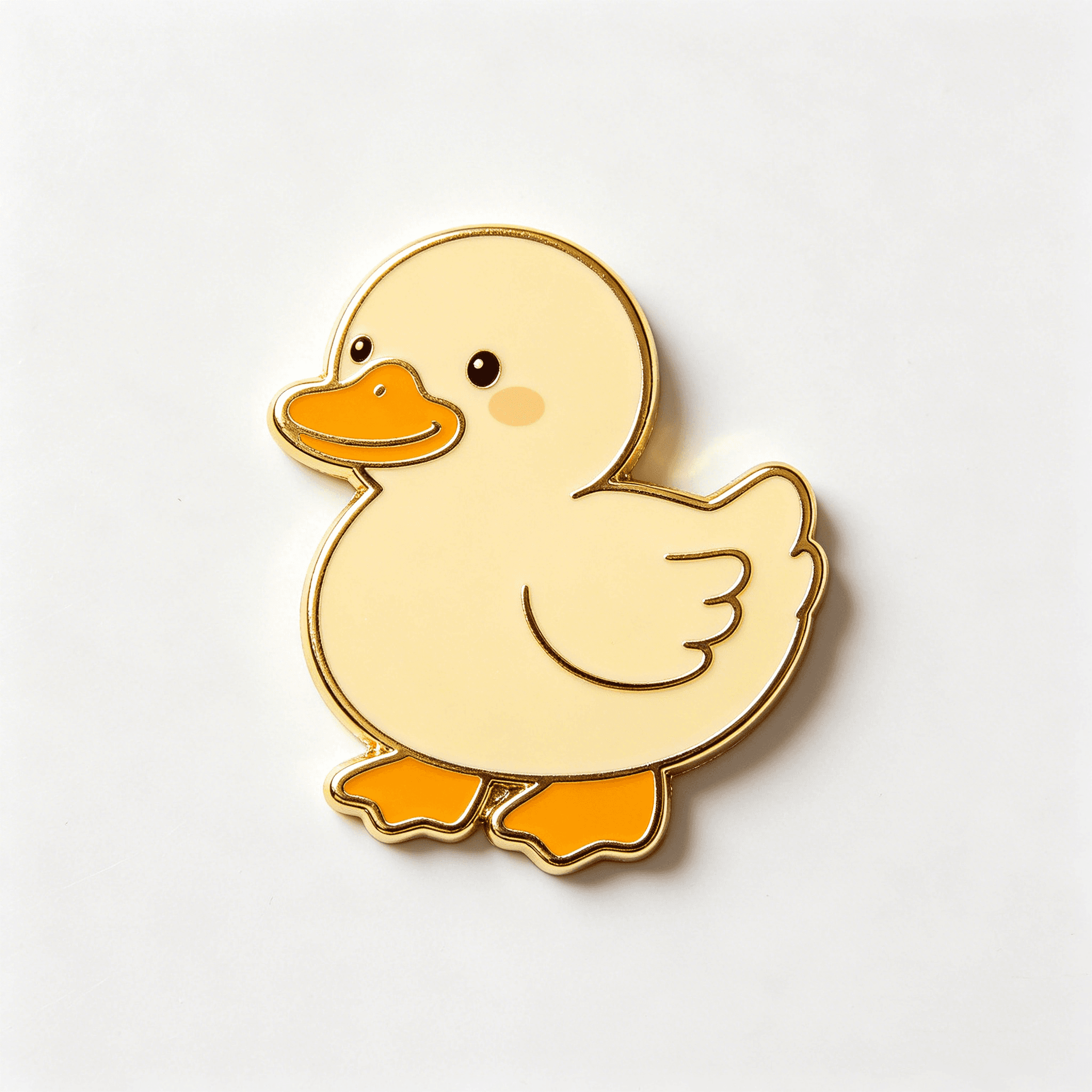 Duck-shaped enamel fridge magnet
