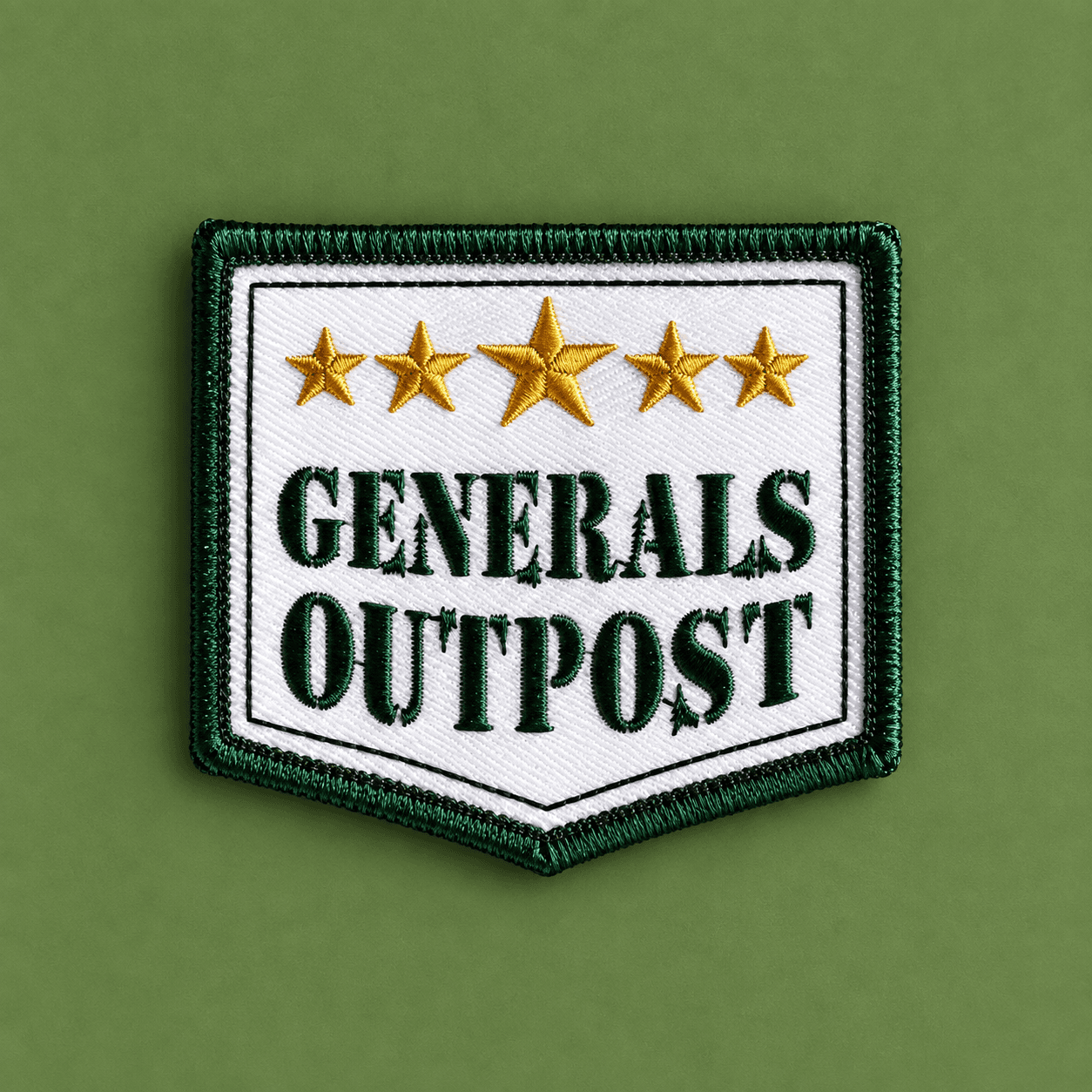 Custom embroidered patch: Generals Outpost crest design