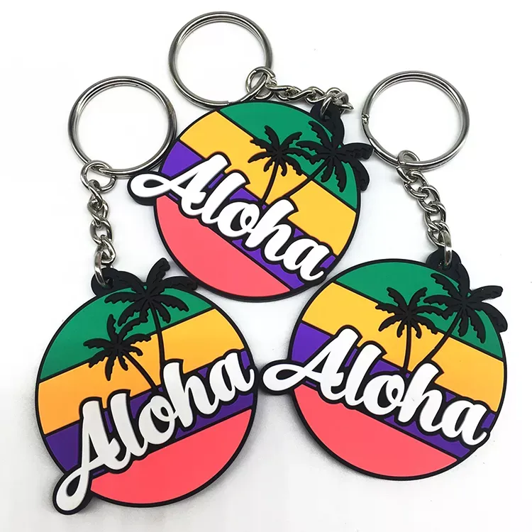 PVC rubber keyrings from the live page: high-quality bespoke keyrings