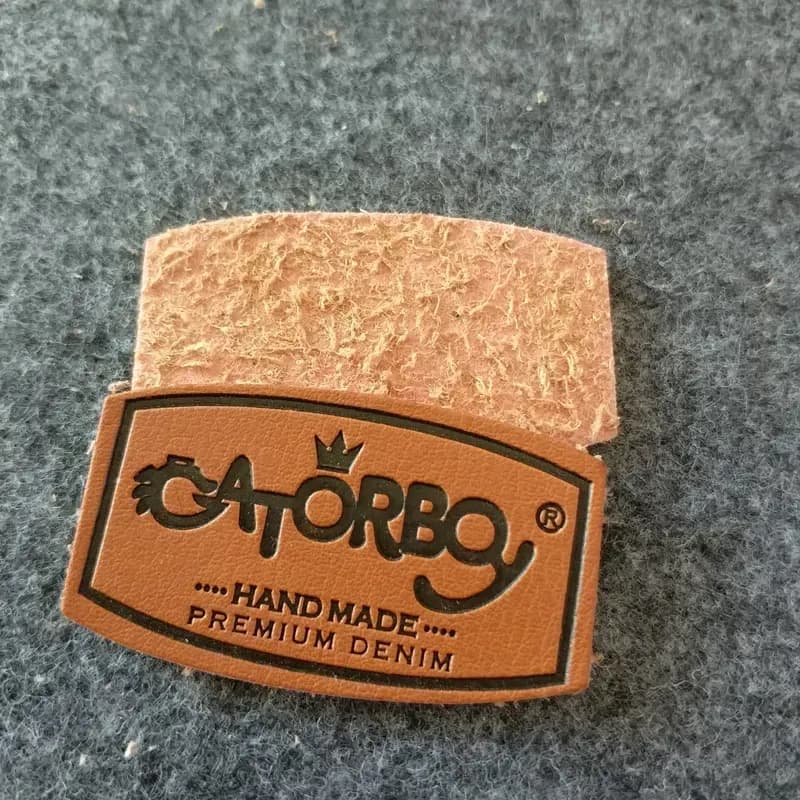 Leather patches from the live Custom Leather Patches page: custom logo patch