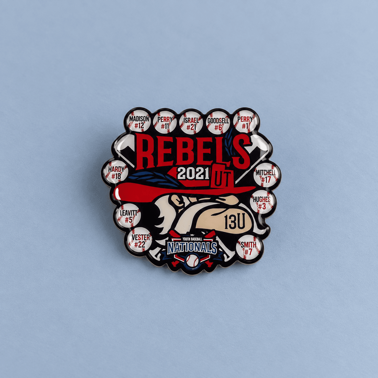 Printed pin badge example 10