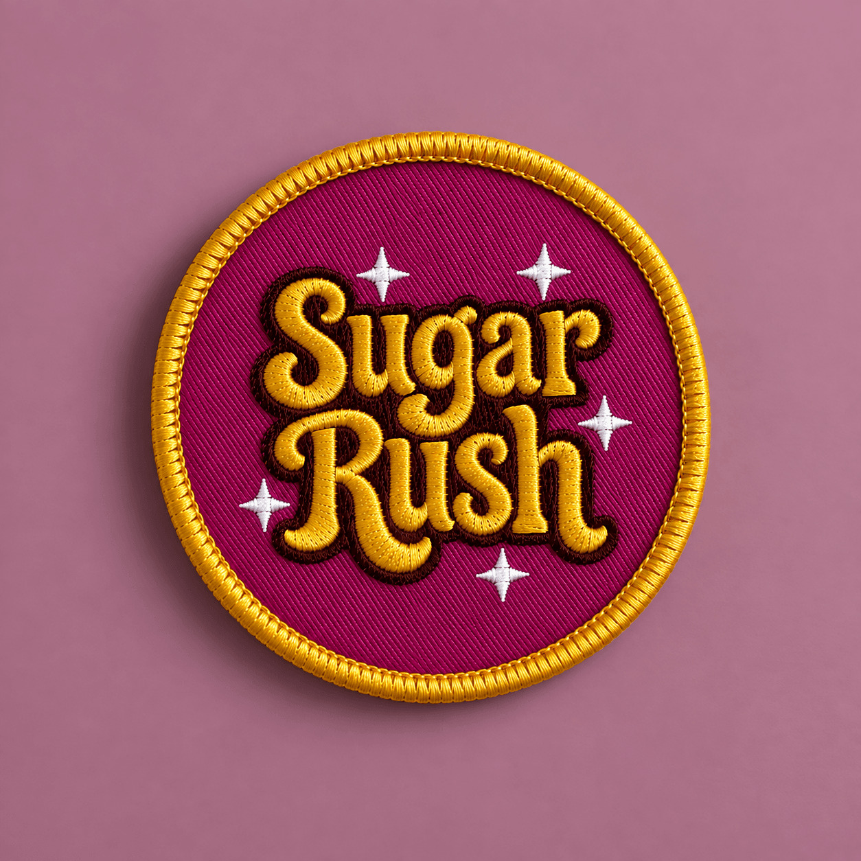 Custom embroidered patch: Sugar Rush design