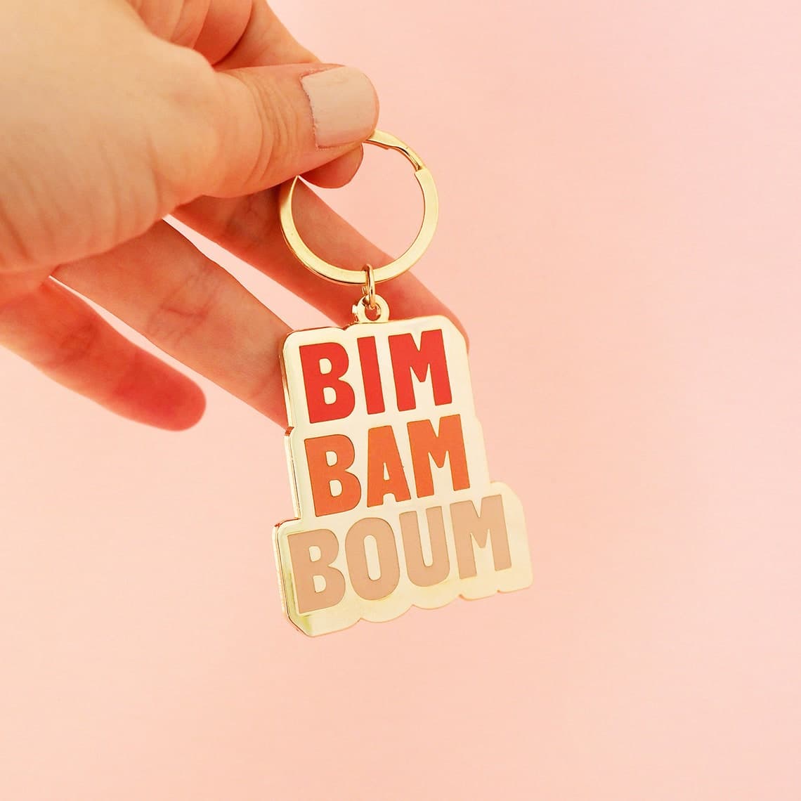 Hard enamel keyrings: made-to-order keyring detail