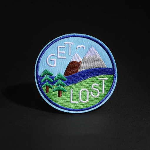Embroidered-iron-on-patches-outdoors-landscape