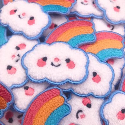 chenille patches custom made fluffy 3D