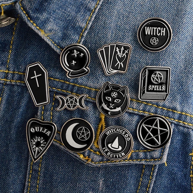 black enamel pin badges for clothing