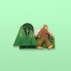 green enamel pin badge custom made
