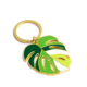 green-leaf-custom-enamel-keychain