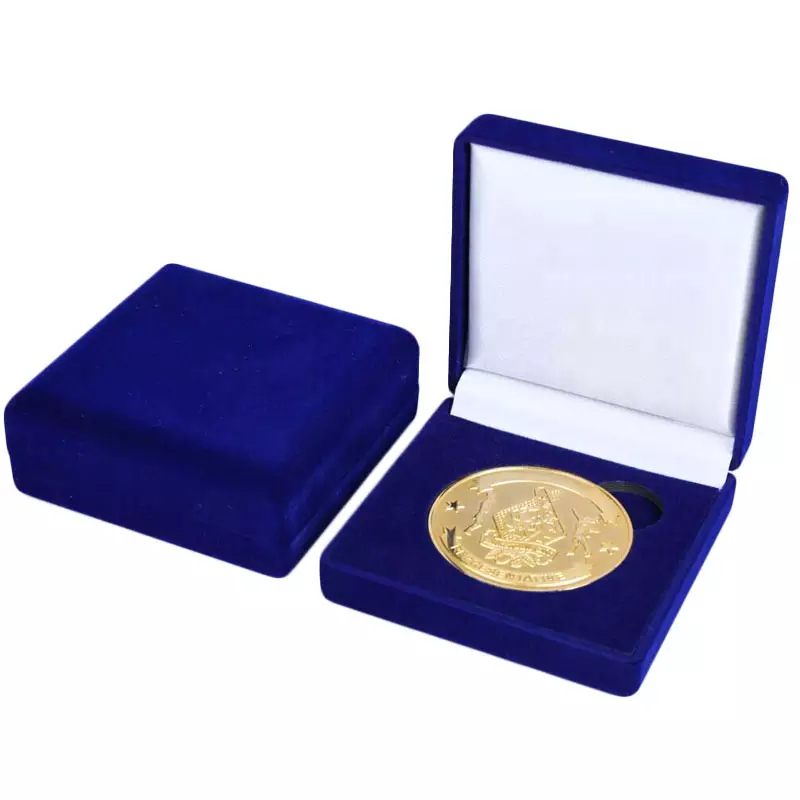 custom gold coin in box