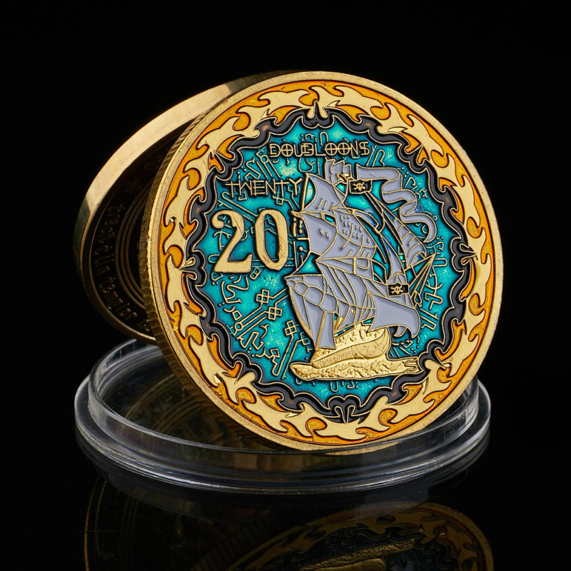 high detail custom cast coin gold